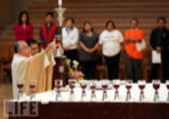 Bishop Gabino Zavala celebrating the Mass. Image of Bishop Gabino Zavala celebrating the Mass.