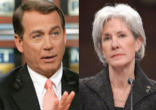 Rep. John Boehner (R-Ohio), House Minority Leader and Secretary Kathleen Sebelius of HHS Image of Rep. John Boehner (R-Ohio), House Minority Leader and Secretary Kathleen Sebelius of HHS