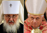 Patriarch Kirill and Pope Benedict XVI. Image of Patriarch Kirill and Pope Benedict XVI.