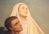 St. Monica with her son, St. Augustine, for whom she prayed over a period of seventeen years. Image of St. Monica with her son, St. Augustine, for whom she prayed over a period of seventeen years.