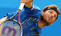 According to sports columnist Steve Tugnor, tennis champ Sam Querrey is diffident on the court. 'When he wins, I like to say that his calmness helps him. When he loses, I usually write that he's too calm, that he needs to show more fire at the crucial moments. The guy can't win with me.' According to sports columnist Steve Tugnor, tennis champ Sam Querrey is diffident on the court. 'When he wins, I like to say that his calmness helps him. When he loses, I usually write that he's too calm, that he needs to show more fire at the crucial moments. The guy can't win with me.'