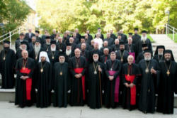 Orthodox and Catholic participants at the historic meeting in Vienna. Orthodox and Catholic participants at the historic meeting in Vienna.