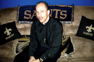 'Father Tony,' as he's known to New Orleans Saints players, parishioners and the young men he mentors, has always been devoted to his team. 'Father Tony,' as he's known to New Orleans Saints players, parishioners and the young men he mentors, has always been devoted to his team.
