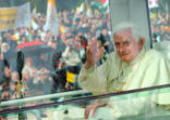 Pope waving to the massive crowds during his recent pastoral visit to the United Kingdom. Image of Pope waving to the massive crowds during his recent pastoral visit to the United Kingdom.