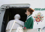 Pope boards the Plane in Rome for historic visit to the United kingdom Image of Pope boards the Plane in Rome for historic visit to the United kingdom