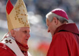 In the United States, the Conference of Catholic Bishops announced that the Congregation for the Doctrine of the faith has named Archbishop Donald Wuerl of Washington, DC (shown here with the Pope) to oversee the reception of Anglicans into the full communion of the Church through the Apostolic Constitution for Anglicans.
Image of In the United States, the Conference of Catholic Bishops announced that the Congregation for the Doctrine of the faith has named Archbishop Donald Wuerl of Washington, DC (shown here with the Pope) to oversee the reception of Anglicans into the full communion of the Church through the Apostolic Constitution for Anglicans.
