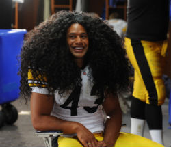 Pittsburgh Steeler Troy Polamalu is set to appear in a series of TV spots and print ads flaunting his hair for the shampoo company. Pittsburgh Steeler Troy Polamalu is set to appear in a series of TV spots and print ads flaunting his hair for the shampoo company.