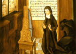 St. Hildegard of Bingen, a twelfth-century German Benedictine religious. Image of St. Hildegard of Bingen, a twelfth-century German Benedictine religious.