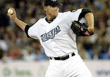 Only five men before 2010 have thrown two no-hitters in one calendar year or thrown a postseason no-hitter. Roy Halladay with the Philadelphia Phillies just became the first pitcher to do both. Halladay threw the second no-hitter in postseason history, leading the Philadelphia Phillies over the Cincinnati Reds 4-0 in Game 1 of the NL Division Series this week.
Image of Only five men before 2010 have thrown two no-hitters in one calendar year or thrown a postseason no-hitter. Roy Halladay with the Philadelphia Phillies just became the first pitcher to do both. Halladay threw the second no-hitter in postseason history, leading the Philadelphia Phillies over the Cincinnati Reds 4-0 in Game 1 of the NL Division Series this week.