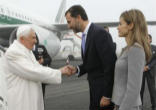 Pope Benedict XVI arrives in Spain Image of Pope Benedict XVI arrives in Spain