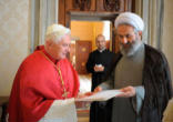 Pope Benedict XVI and Islamic Leader from Iran Image of Pope Benedict XVI and Islamic Leader from Iran