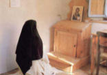 Carthusian nun in prayer Image of Carthusian nun in prayer