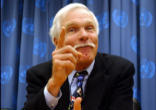 Ted Turner, the founder of CNN, called on world leaders Sunday to address the global warming crisis by drastically reducing the number of people on the planet. Image of Ted Turner, the founder of CNN, called on world leaders Sunday to address the global warming crisis by drastically reducing the number of people on the planet.
