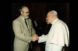 Dr. Thomas Hilgers with Pope John Paul II Dr. Thomas Hilgers with Pope John Paul II