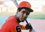 A significantly thinner Barry Bonds is shown here at the beginning of his baseball career. Image of A significantly thinner Barry Bonds is shown here at the beginning of his baseball career.