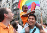 Homosexual equivalency activists march in New York Image of Homosexual equivalency activists march in New York