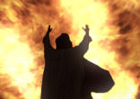 In answer to Elijah's prayer, the Lord's fire came down and consumed the holocaust. Image of In answer to Elijah's prayer, the Lord's fire came down and consumed the holocaust.
