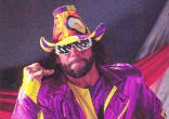 Born Randy Poffo, Macho Man Randy Savage had a brief minor league baseball career before joining the wrestling circuit. Image of Born Randy Poffo, Macho Man Randy Savage had a brief minor league baseball career before joining the wrestling circuit.