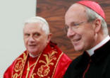 Christopher Cardinal Schönborn, the Archbishop of Vienna, and Pope Benedict XVI Image of Christopher Cardinal Schönborn, the Archbishop of Vienna, and Pope Benedict XVI
