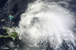 Hurricane Irene as it passes over the Dominican Republic. The storm is now a category 3 and is expected to strike the Outer Banks. Image of Hurricane Irene as it passes over the Dominican Republic. The storm is now a category 3 and is expected to strike the Outer Banks.