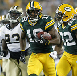 The game ended on a high note for Green Bay, with linebacker Clay Matthews and safety Morgan Burnett combining to push Saints running back Mark Ingram from the 1-yard line with no time remaining, preserving the Packers' victory. The game ended on a high note for Green Bay, with linebacker Clay Matthews and safety Morgan Burnett combining to push Saints running back Mark Ingram from the 1-yard line with no time remaining, preserving the Packers' victory.