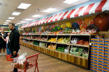 Trader Joe's has the look and feel of a farmer's market. Image of Trader Joe's has the look and feel of a farmer's market.