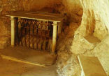 In this cave St. Benedict used to instruct shepherds of the neighborhood in the truths of the faith. Image of In this cave St. Benedict used to instruct shepherds of the neighborhood in the truths of the faith.