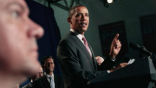 Obama pitches his $3 trillion proposal. Image of Obama pitches his $3 trillion proposal.