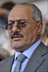 Protesters want Yemeni President Ali Abdullah Saleh to be arrested and tried by the UN. Image of Protesters want Yemeni President Ali Abdullah Saleh to be arrested and tried by the UN.