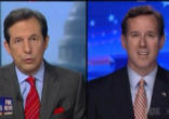 Chris Wallace and Rick Santorum Image of Chris Wallace and Rick Santorum