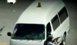 This still image from a video shows Syrian security officials using a hijacked ambulance in their brazen attack on protesters. Image of This still image from a video shows Syrian security officials using a hijacked ambulance in their brazen attack on protesters.