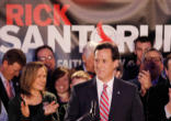 Rick Santorum's speech after the Iowa victory Image of Rick Santorum's speech after the Iowa victory