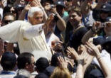 Pope Benedict XVI in a crowd gathered for a Catholic Action conference Image of Pope Benedict XVI in a crowd gathered for a Catholic Action conference