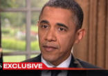 President Obama being interviewed Image of President Obama being interviewed