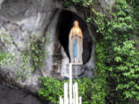 A Marian Grotto where the faithful pray to seek the intercession of Our Lady Image of A Marian Grotto where the faithful pray to seek the intercession of Our Lady