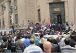 Coptic Christians demonstrate in front of the High Court in Cairo in response to the Abu Qurqas ruling
Image of Coptic Christians demonstrate in front of the High Court in Cairo in response to the Abu Qurqas ruling