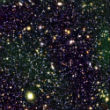 When telescopes like the Hubble peer deeply into space, all that can be seen are more and more galaxies emerging from the dark. Each point of light on this image is a galaxy, itself containing hundreds of billions of stars. Image of When telescopes like the Hubble peer deeply into space, all that can be seen are more and more galaxies emerging from the dark. Each point of light on this image is a galaxy, itself containing hundreds of billions of stars.