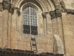 Fights over seemingly trivial issues are part of the reason why this ladder hasn't moved in 255 years and a Muslim is entrusted with the keys to the door. Image of Fights over seemingly trivial issues are part of the reason why this ladder hasn't moved in 255 years and a Muslim is entrusted with the keys to the door.