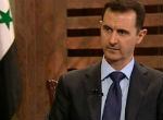Assad during his interview. Image of Assad during his interview.