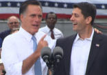 Mitt Romney in Norfolk, Virginia introducing Congressman Paul Ryan as his running mate Image of Mitt Romney in Norfolk, Virginia introducing Congressman Paul Ryan as his running mate