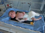 A starving baby in a Syrian hospital. Food and medicine are virtually exhausted creating a famine situation. The regime is accused of trying to starve people into submission. Image of A starving baby in a Syrian hospital. Food and medicine are virtually exhausted creating a famine situation. The regime is accused of trying to starve people into submission.