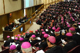 Clergy gathered to hear the Pope's remarks at the opening of the Synod in Vatican City. Image of Clergy gathered to hear the Pope's remarks at the opening of the Synod in Vatican City.