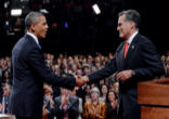 Obama and Romney meet again Image of Obama and Romney meet again
