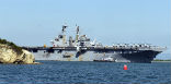 The USS Iwo Jima is now stationed of the coast of Israel, waiting to evacuate Americans if needed. Image of The USS Iwo Jima is now stationed of the coast of Israel, waiting to evacuate Americans if needed.