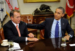 Obama's hardball tactics may prove disastrous as Boehner tries to bring the President back to the table. Image of Obama's hardball tactics may prove disastrous as Boehner tries to bring the President back to the table.