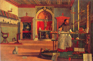 St. Augustine writing St. Augustine writing