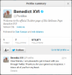A cap of the first Papal tweet. Image of A cap of the first Papal tweet.