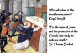 The Bishop Thomas Becket at the altar Image of The Bishop Thomas Becket at the altar