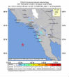 The quake was felt more strongly in some areas than others, but was still weak by the time its seismic waves reached land. Image of The quake was felt more strongly in some areas than others, but was still weak by the time its seismic waves reached land.