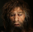 Neanderthal men looked similar to modern humans, with a few notable differences. This is a waxen model. Image of Neanderthal men looked similar to modern humans, with a few notable differences. This is a waxen model.